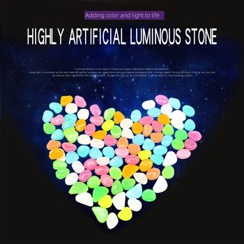 

Luminous Pebbles Rocks Garden Ornaments Stone Glow In The Dark GardenFor Walkways Fish Tank Decorations Garden Pool Tool