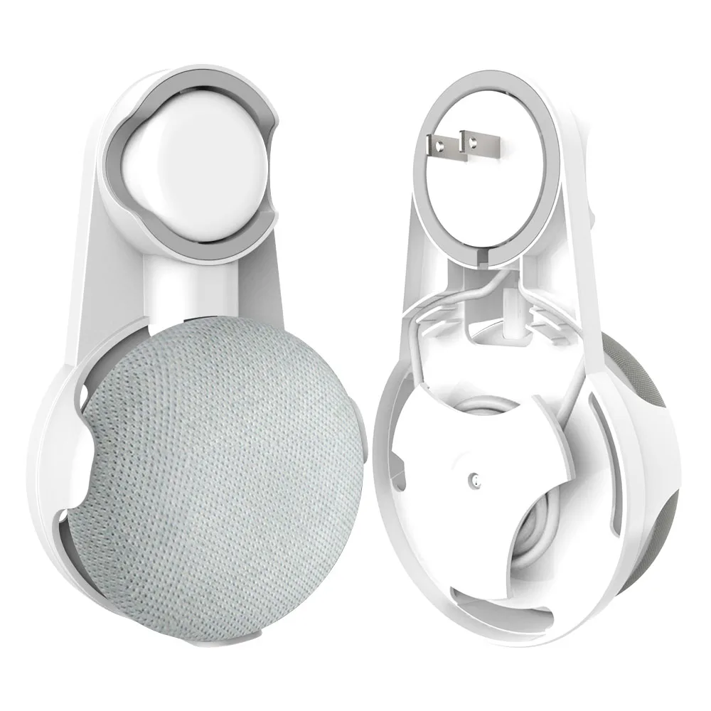 Настенный держатель для розетки кронштейн шнура Google Home Мини голосовой помощник