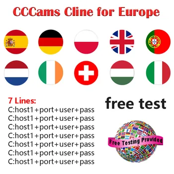 

CCCAM Europe Cline 7 lines For Spain uk Germany Netherland Polsat for Satellte receiver decoder ziggo