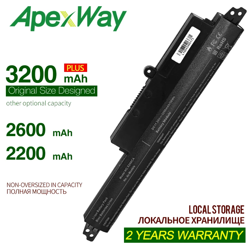 Аккумулятор ApexWay A31LMH2 A31N1302 для ноутбука ASUS VivoBook X200CA X200MA X200M X200LA F200CA 200CA 11 6 дюйма