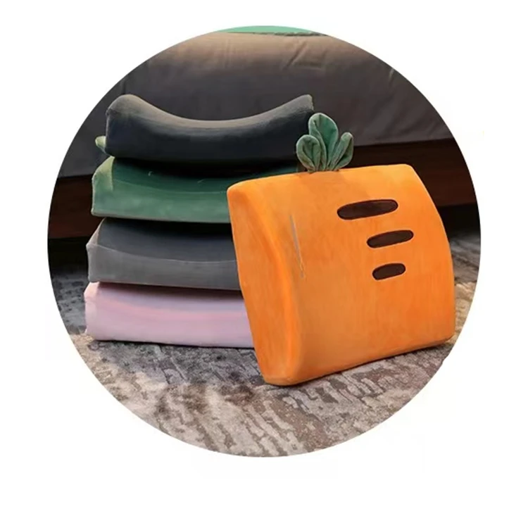 Cute Car Lumbar Pillow Car Back Support Car Seat Cushion Lumbar Support Chair Pillow Under The Back In The Car Accessories kitchen chair cushions