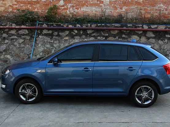 6 pcs Нержавеющая сталь окна автомобиля планки для skoda rapid 2013 - Цвет: 6 pcs