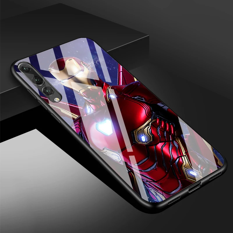 Железный человек закаленное стекло чехол для телефона huawei P20 P30 lite P20 P30 PRO MATE 20 lite 20 PRO Honor 10 - Цвет: B19070906-06.jpg