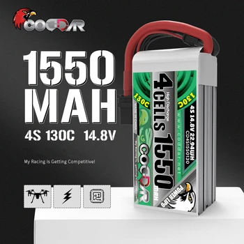 

CODDAR 4S 14.8V 1550MAH 130C Lipo Battery XT60 for RC FPV Freestyle 4S Drones Helicopter Airplane