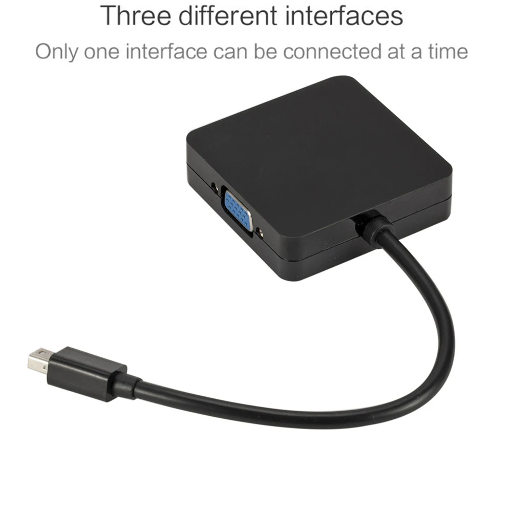 Мини порт дисплея к HDMI DVI VGA 3 в 1 адаптер для порта высокого разрешения ПК MacBook