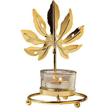 

European Style Luxury Gold Candle Holder Metal Desktop Nordic INS Iron Art Candlestick Mumluk Candles Home Decoration Gift FC573