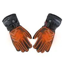 Трехскоростной термостат Электрический нагрев Светоотражающие рабочие перчатки мотоцикл электрический автомобиль перчатки с подогревом литиевая батарея питание E