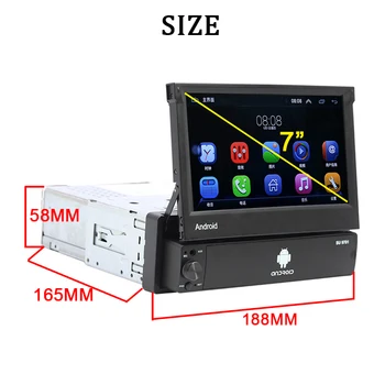

Car Radio MP5 Folded FM USB ISO AUX Android BT Bluetooth Telescopic Screen 1din HD Rear View Camera 7” GPS