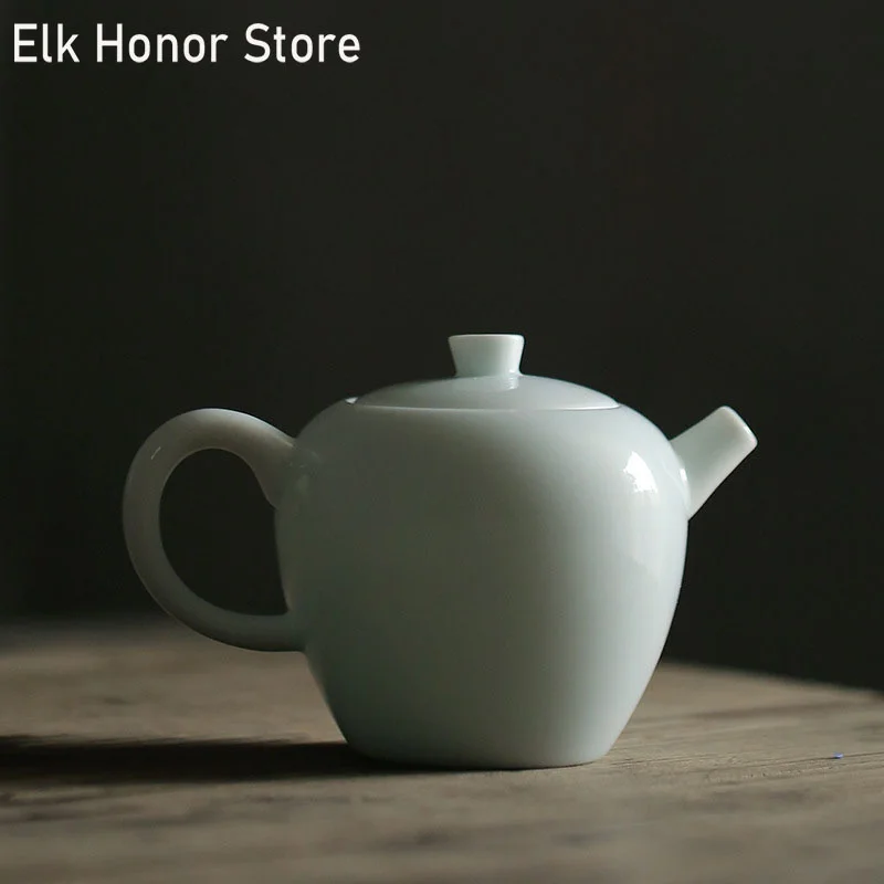 200ml Japanese Style Misty Blue Small Kettle Household Pure And Fresh Celadon Teapot Personal Handmade Jade Porcelain Pot | Дом и сад