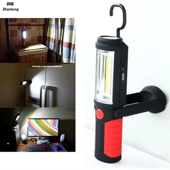 

LED Light COB 360 Rotate Work Light Portable Light Magnetic Base + Swivel Hook Water-Resistant Inspection for Car Repair Torch