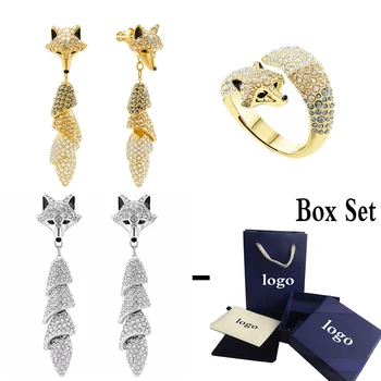 

Swarovskis 1:1 exquisite snake ring snake bracelet snake necklace snake element jewelry free shipping