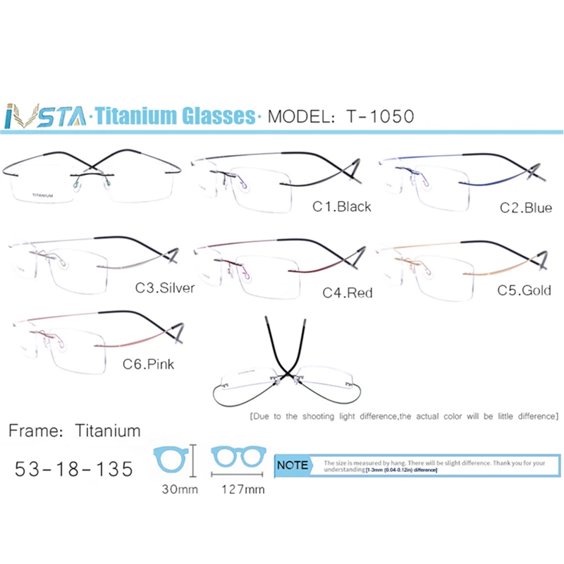 IVSTA Silh shile логотип с коробкой титановые очки для мужчин оправа для близорукости без оправы оптическая оправа для женщин рецепт Розовый Серебристый