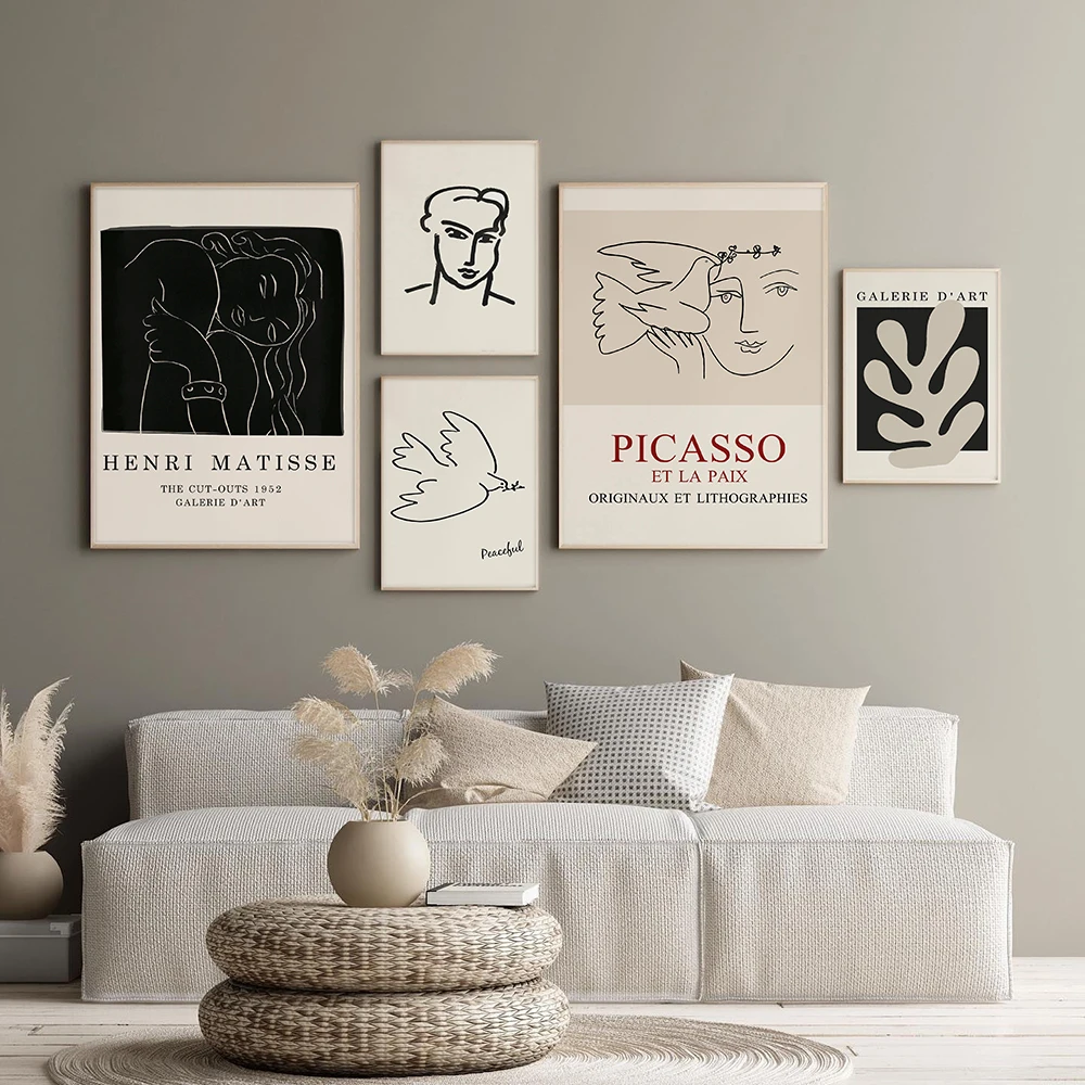 

Matisse Abstract Black White Body Line Girl Nordic Vintage Poster Wall Art Print Canvas Painting Decor Pictures For Living Room