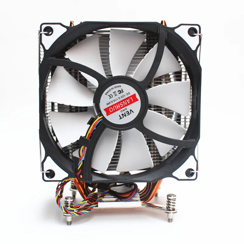 LANSHUO CPU бесшумный двойной вентилятор 4 тепловые трубы Проводные регулятор