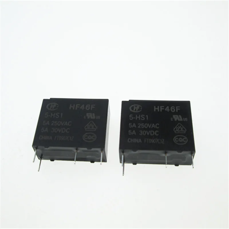 

HOT NEW 5V relay HF46F-5-HS1 HF46F 5-HS1 HF46F-005-HS1 HF46F 005-HS1 5V 5VDC DC5V 5A 250VAC 4PIN