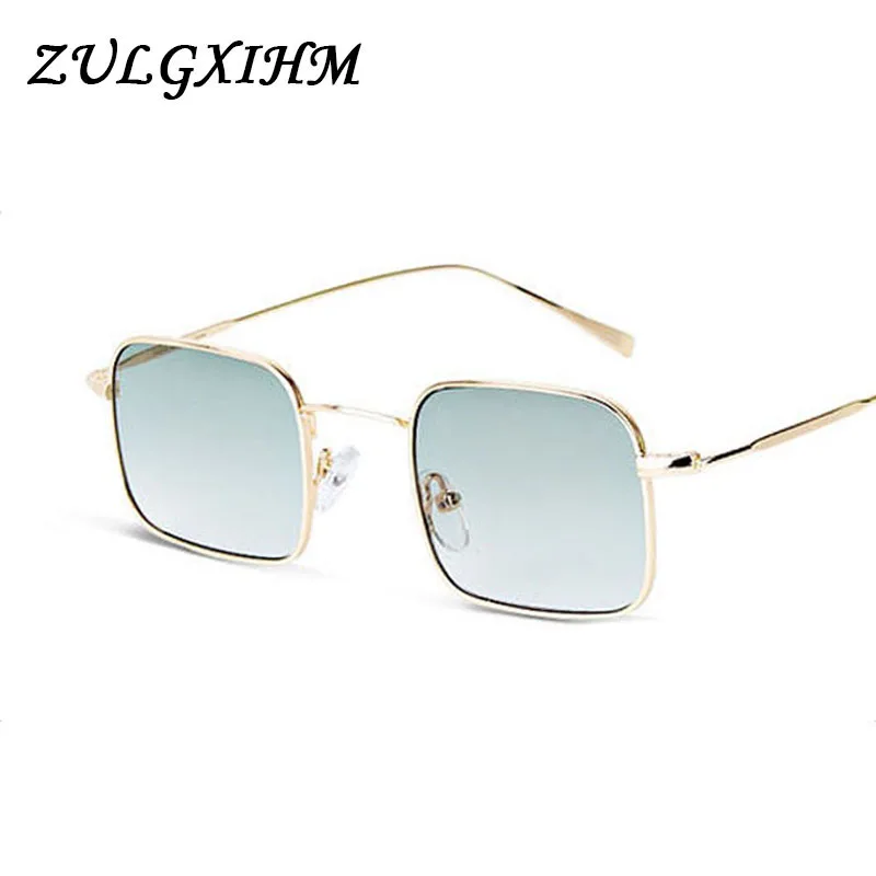 

Transparent Ocean Piece Sunglasses Women Fashion Steampunk Metal Sunglasses Square Retro Tone Glasses UV400 Oculos