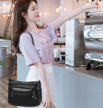 

2019 New Style Simple WOMEN'S Shoulder Bag Middle-aged Casual Mommy Bag Large Capacity WOMEN'S Bag clutch clutches women