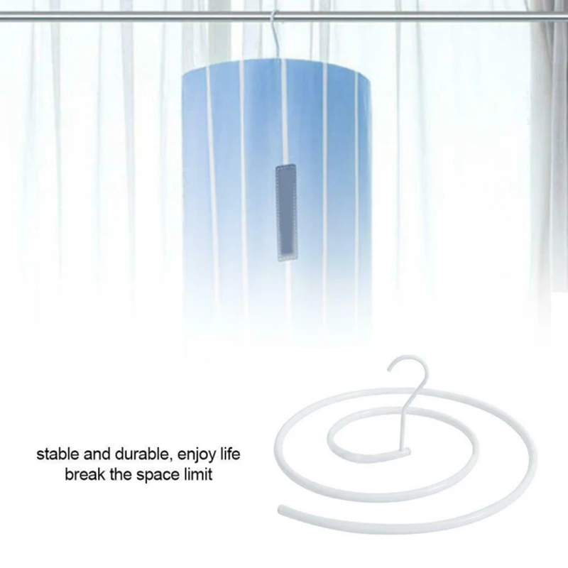Спиральная вешалка для одеял круглой формы для наружного внутреннего балкона, экономия пространства, вращающаяся вешалка для хранения одеял, круглая вешалка для сушки