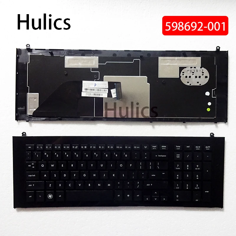 Hulics Оригинальная английская клавиатура для ноутбука hp Probook 4720S 4725S раскладная рамка США 598692-001