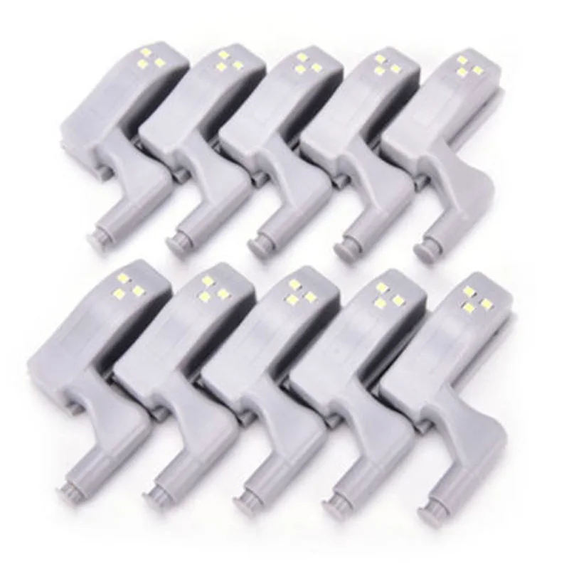 

5/10 Pieces LED Hinge Lights Lighting Smart Sensor Lamp Cabinet Cupboard Closet Wardrobe Furniture Hinges