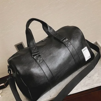 

Handbag Fitness Bag Men's and Women's Short-distance Travel Bag Waterproof PU Shoulder Bag Large Capacity Sports Bag