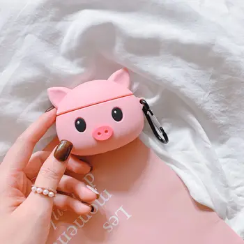 

3D Pink Pig Airpods 1 2 Silicone Cases Ins Style Cute Silicone Accessories Case For Apple Airpods 1 2
