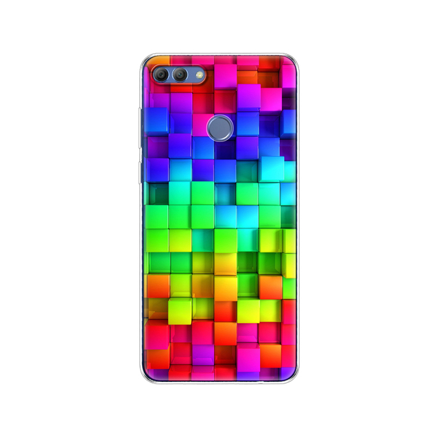 Huawei P Smart 2018  phone case protective 7S soft tpu silicone back cover 360 full protection printed transparent coating