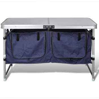 

Folding Camping Cupboard Waterproof Outdoor Furniture Lightweight Portable Picnic Camping Trip Tools With 2 Storage Compartments