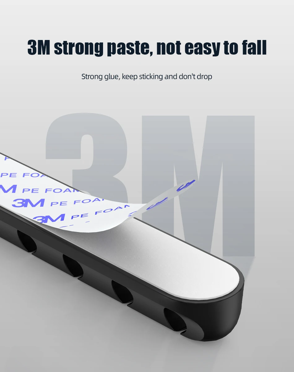 !ACCEZZ Cable Organizer Silicone USB Cable Holder Wire Winder For Earphone Mouse Flexible USB Cable Management Clips In Car Home (6)