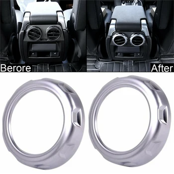 

2Pcs Chrome ABS Armrest Box Rear Air Condition Cover Trim For Land Rover Discovery 4 Range Rover Sport Car interior Accessories