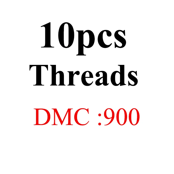 Oneroom, DMC многоцветные две этикетки, нитки для вышивки крестиком, хлопковое шитье, моток пряжи, наборы нитей для вышивки 6 - Цвет: 10pcs-DMC900