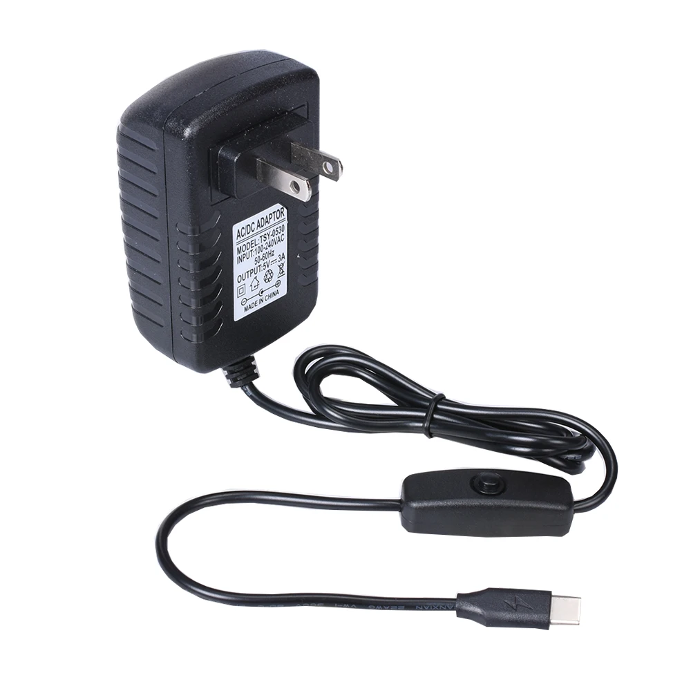 Raspberry Pi 4B Power Supply Power Adapter 5V 3A Type-C USB US/UK/AU/EU Charger Plug PSU Power For Raspberry Pi 4 Model B