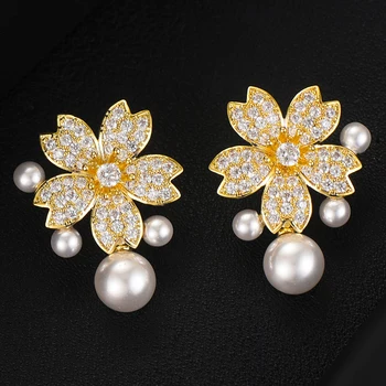 

GODKI Luxury Stud Earring For Women Wedding Fashion Flow Cubic Zirconia Brincos boucle d'oreille 2019 Trendy Bohemia Jewelry HOT