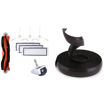 

1X Strong netic Virtual Protection Wall Boundary Marker for Millet & 8PCS Side Brush Roller Brush for Xiaomi Roborock