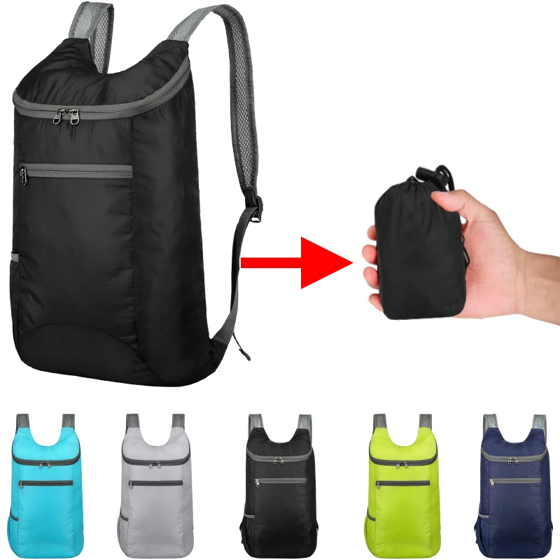 Cycling Hiking Leisure Packable Backpack Foldable Knapsack Ultralight Outdoor Sport Folding Bag Travel Pack Daypack Men Women