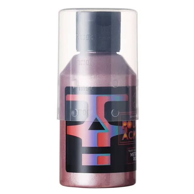 OPHIR 100ML Professional Pouring Acrylic Paint Fluid Marbling Paint for Artist DIY Art Supplies 36 Colors for Choose NO.34 METALLIC ROSE