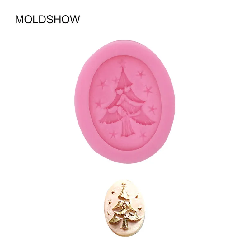 

3D Christmas Mini Christmas Tree Silicone Mold Chocolate Fudge Sugar Craft Fondant Cake Decorating Tools Cupcake soap clay Mould