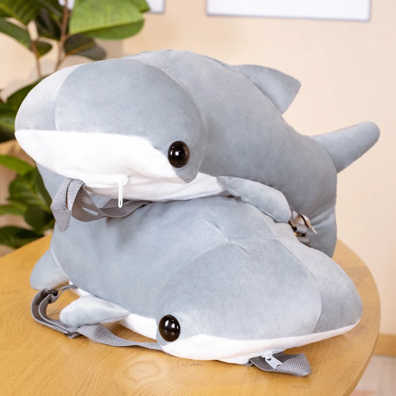 Kawaii Simulation Hammerhead Shark Backpack Plush Toy Kids Toys Stuffed Animals Girl Gifts for Children Home Decor | Игрушки и хобби