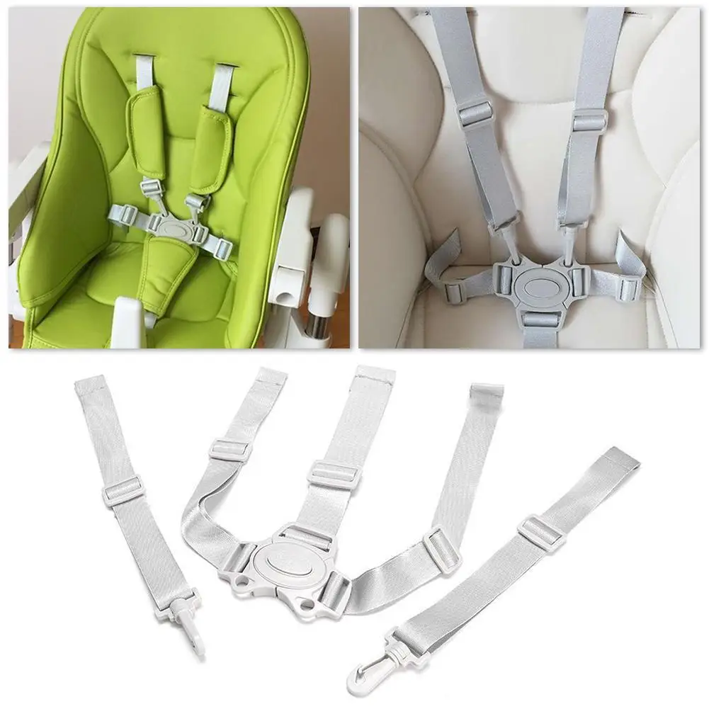 Bebé Universal arnés de 5 puntos silla alta seguro cinturón niños Buggy chico para cochecito asiento cochecito cinturones Silla de comedor niño empujar