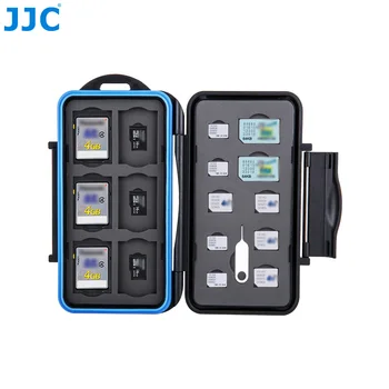 

JJC Memory Card Case SIM/Micro SIM/Nano SIM/SD/SDHC/TFStorage for iPhone 8/8 Plus/X/7 Plus/6 Cards Water-Resistant Box