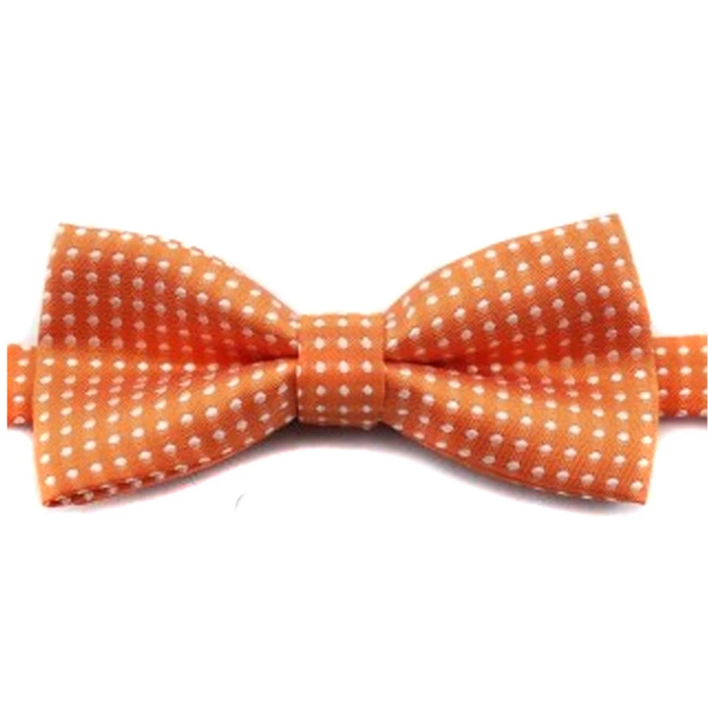 Модный официальный Детский галстук-бабочка из полиэстера, Одноцветный галстук-бабочка для свадебной вечеринки, галстук в горошек, Детский костюм, смокинг, Dicky галстук-бабочка для домашних питомцев - Цвет: Оранжевый