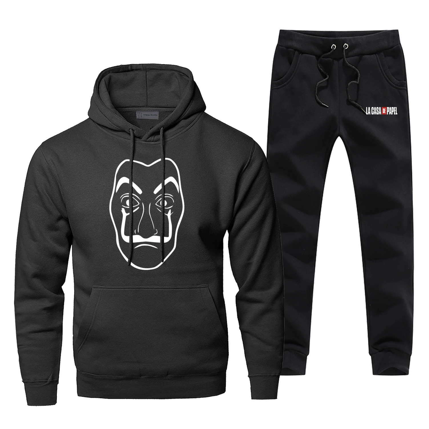 

La Casa De Papel Mens Hoodies Sets Two Piece Pant Hoodie Sweatshirt Sweatpants Professor Sergio Marquina Sportswear Sweatshirts