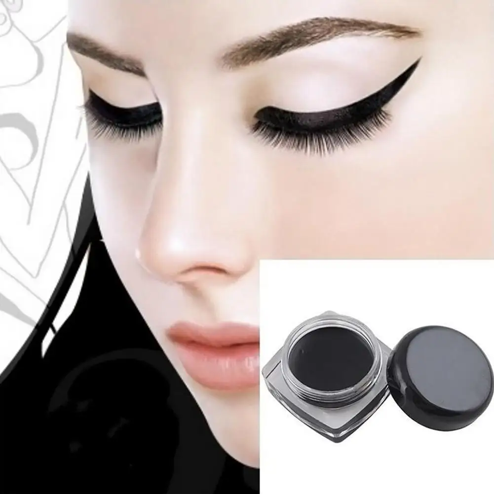 Waterproof Eye Liner Eyeliner Shadow Gel Makeup Cosmetic + Black Brush Waterproof Eye Liner Eyeliner Shadow Gel Makeup Cosmetic + Black Brush