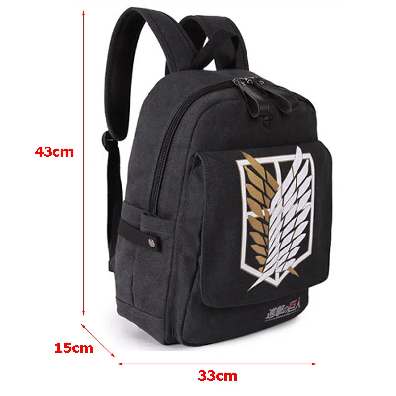 Attack on Titan Backpack Men Women Canvas Japan Anime Printing School Bag for Teenagers Travel Bags Mochila Galaxia BP0153 (16)
