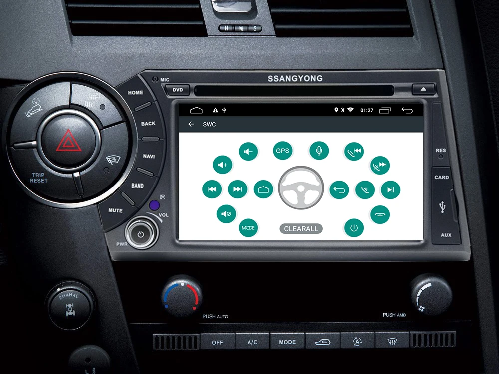 Sale 1024*600 Car DVD Player Android 8.01 For SSANGYONG Kyron Korando Actyon 2005 - 2013 With Quad Core Radio GPS RDS Radio BT 12