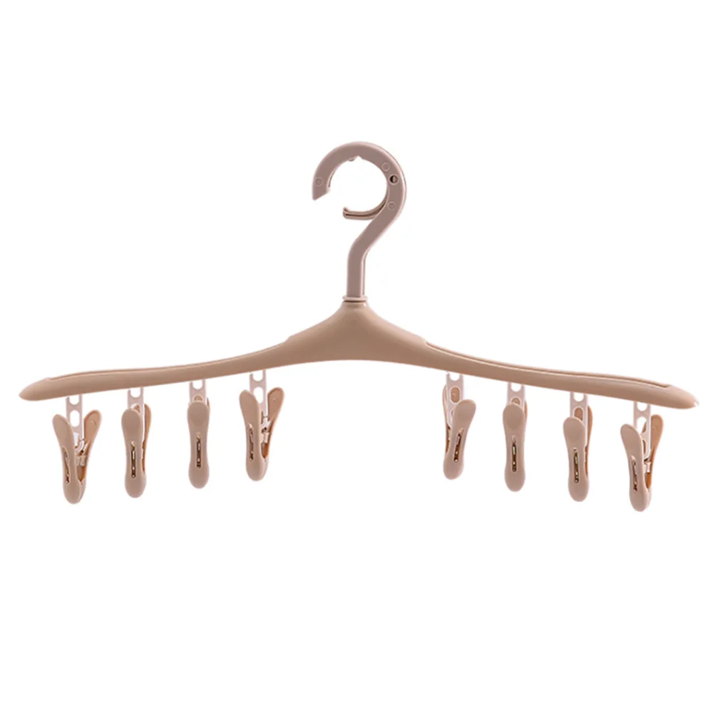 Multi-function 8 clip drying rack multifunctional windproof rotatable plastic baby underwear socks clip hanger household items