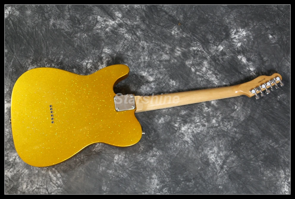 TL Custom Shop Электрогитара T-ER6 Золотой Топ струны через тело