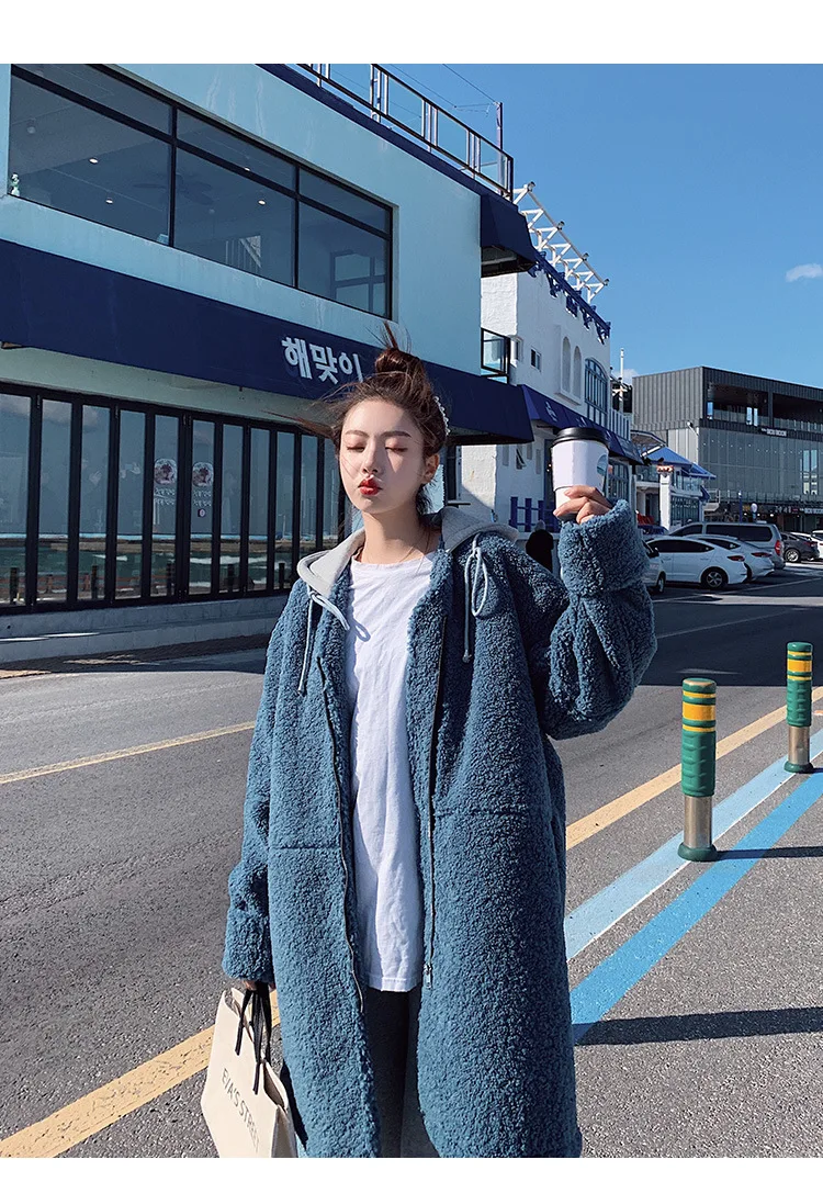 Dongdaemun, хлопковая стеганая одежда, хлопковое пальто для женщин, зима, корейский стиль, свободный крой, для похудения, студенческий стиль, овечья шерсть, толстая