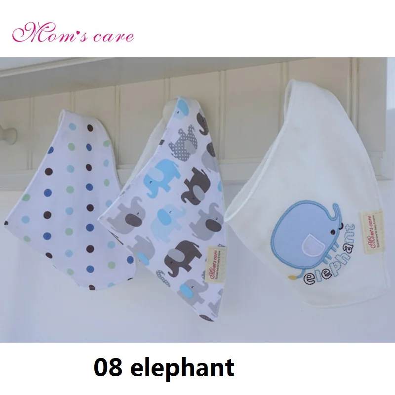elephant 3 шт./лот детские нагрудники бандана лот хлопок высокое качество; одежда пара детских чулков; слюнявчик для младенца Полотенца для мальчиков и девочек детские вещи - Цвет: elephant