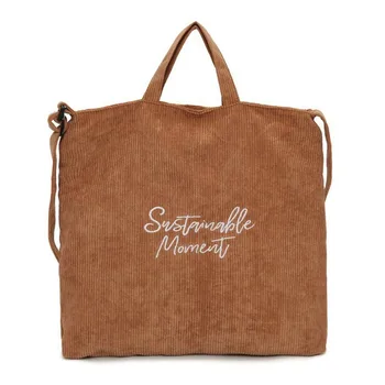 

Corduroy Shoulder Bag for Women Female Embroidery Cotton Cloth Crossbody Bags Ladies Messenger Bag Tote Zipper Handbags New Sac